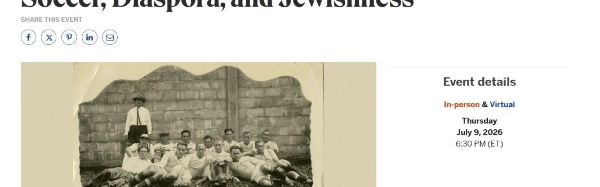 New York Hakoah Strength through Soccer, Diaspora and Jewishness